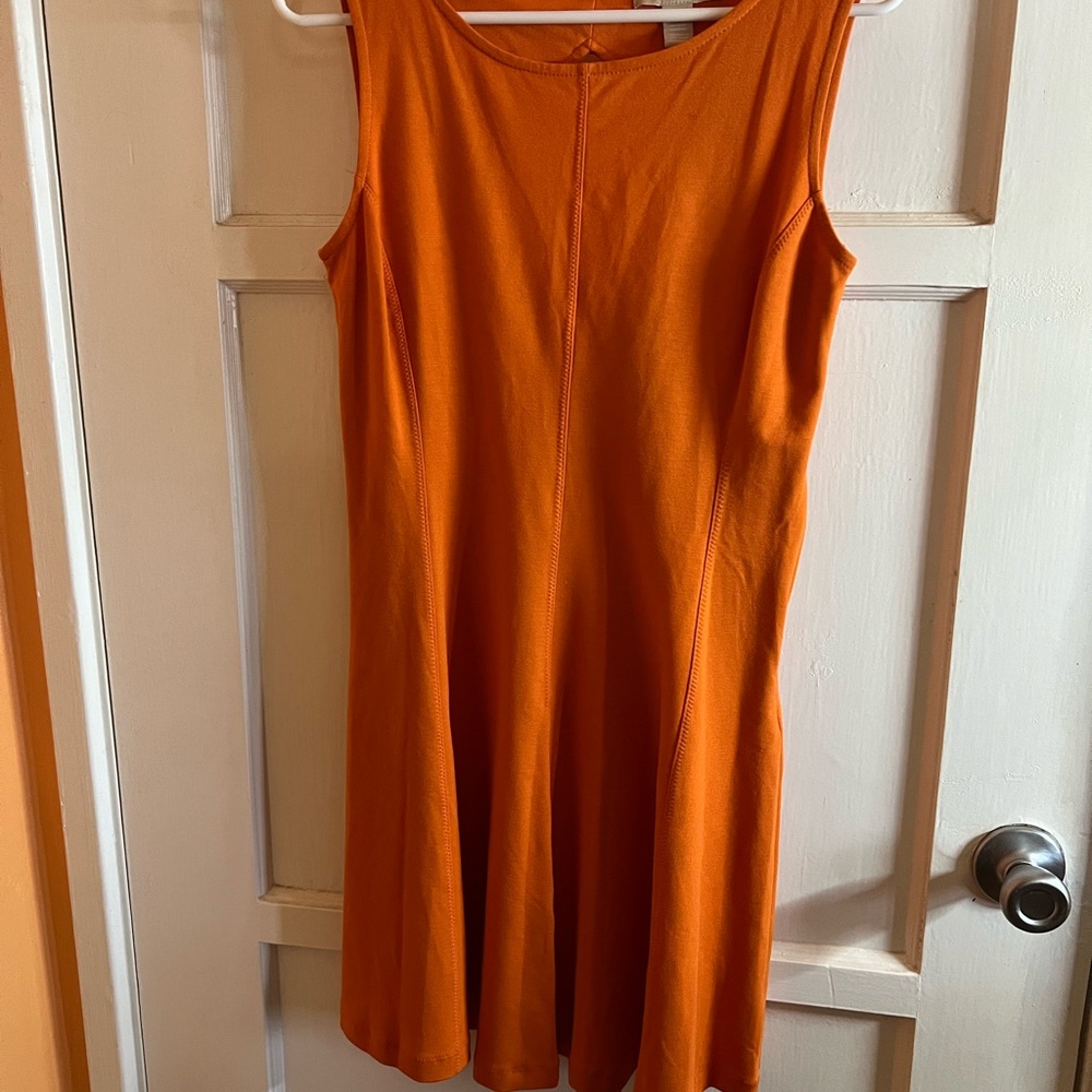 Banana Republic Vibrant Orange Midi Dress NWT
